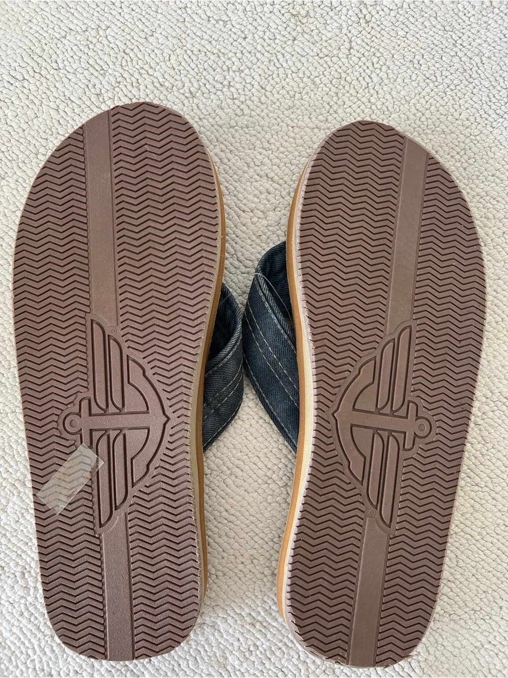 Dockers Men’s Premium Flip-Flops Sandals Blue Denim Size: M 9/10